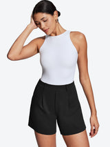 IUGA High Waisted Pleated Wide Leg Shorts - IUGA