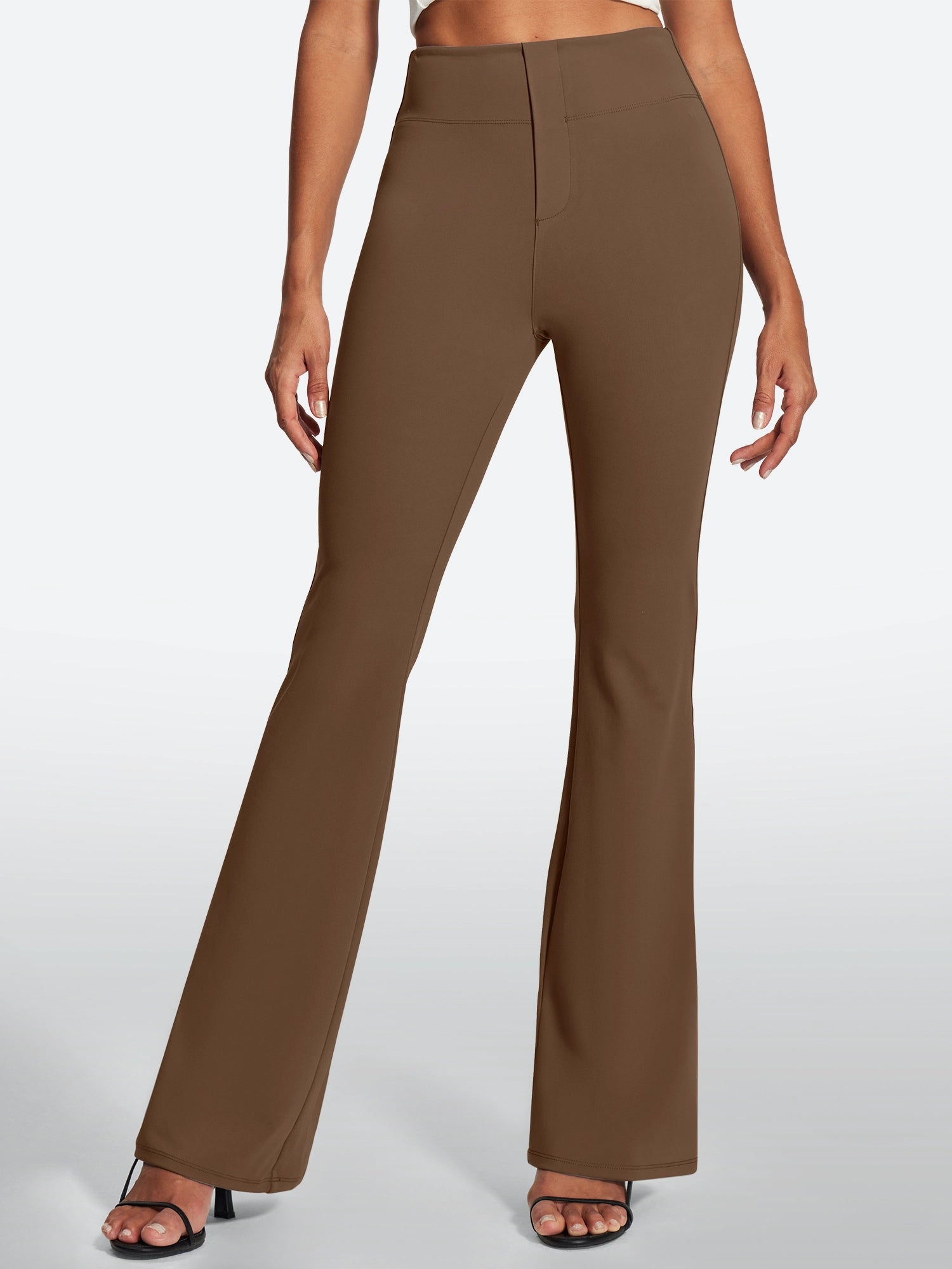 IUGA Stretchy High Waisted Pull On Bootcut Work Pants With Pockets - IUGA