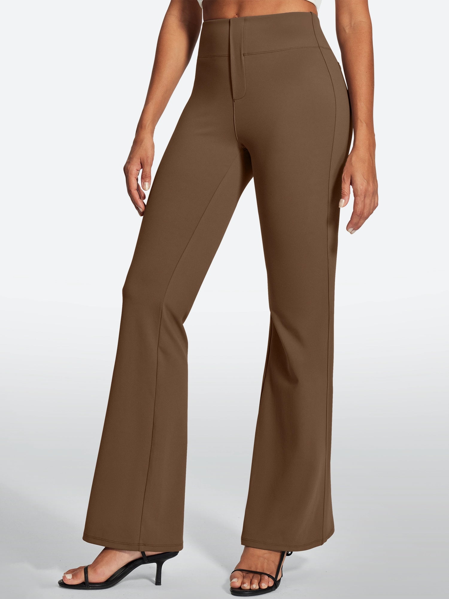 IUGA Stretchy High Waisted Pull On Bootcut Work Pants With Pockets - IUGA