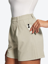 IUGA High Waisted Pleated Wide Leg Shorts - IUGA