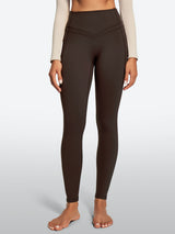 IUGA Heatlab® Sandwich Waistband Fleece Lined No Front Seam Leggings | Affordable Yoga Leggings & Activewear by IUGA