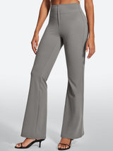 IUGA Stretchy High Waisted Pull On Bootcut Work Pants With Pockets - IUGA