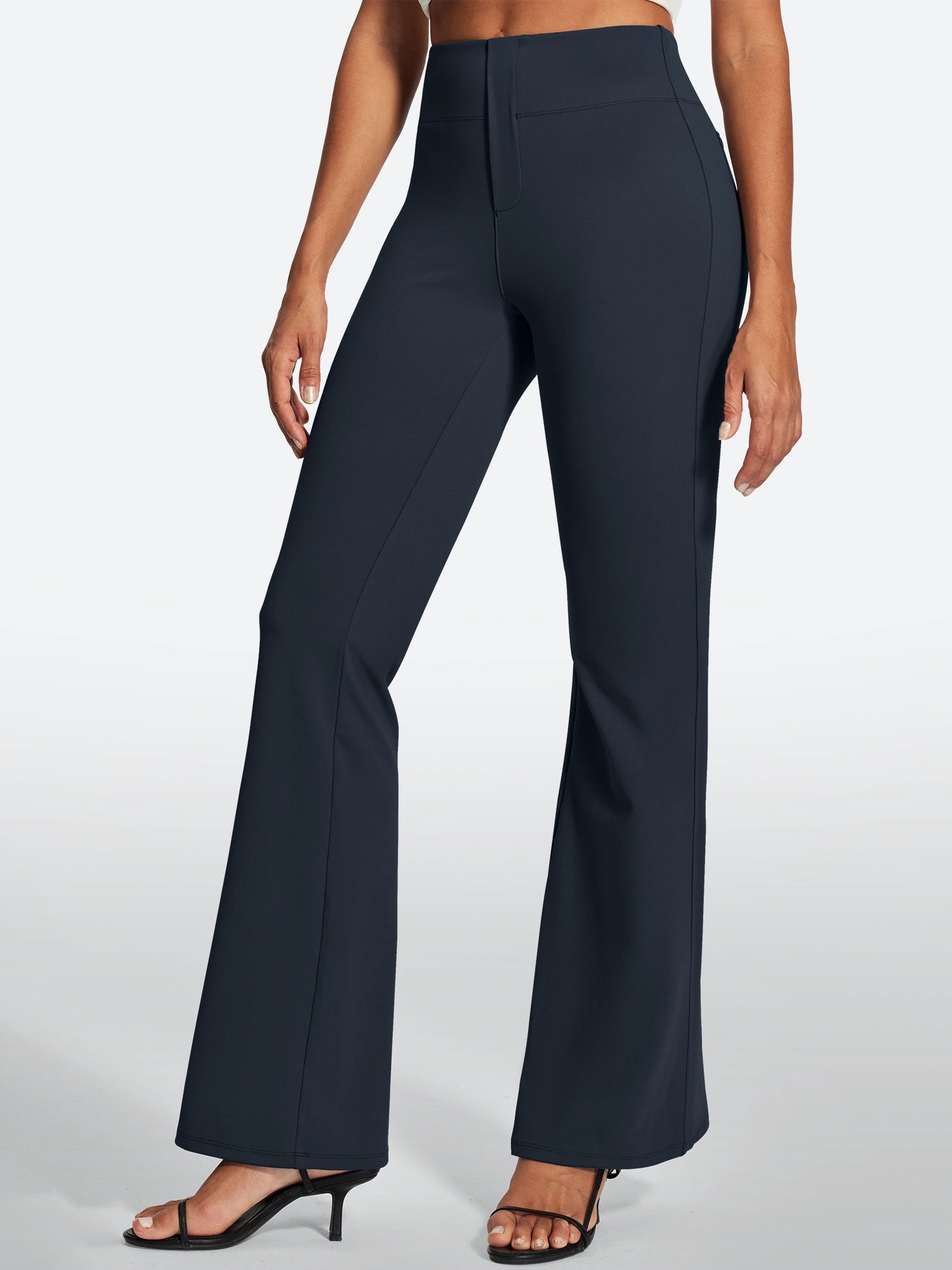 IUGA Stretchy High Waisted Pull On Bootcut Work Pants With Pockets - IUGA