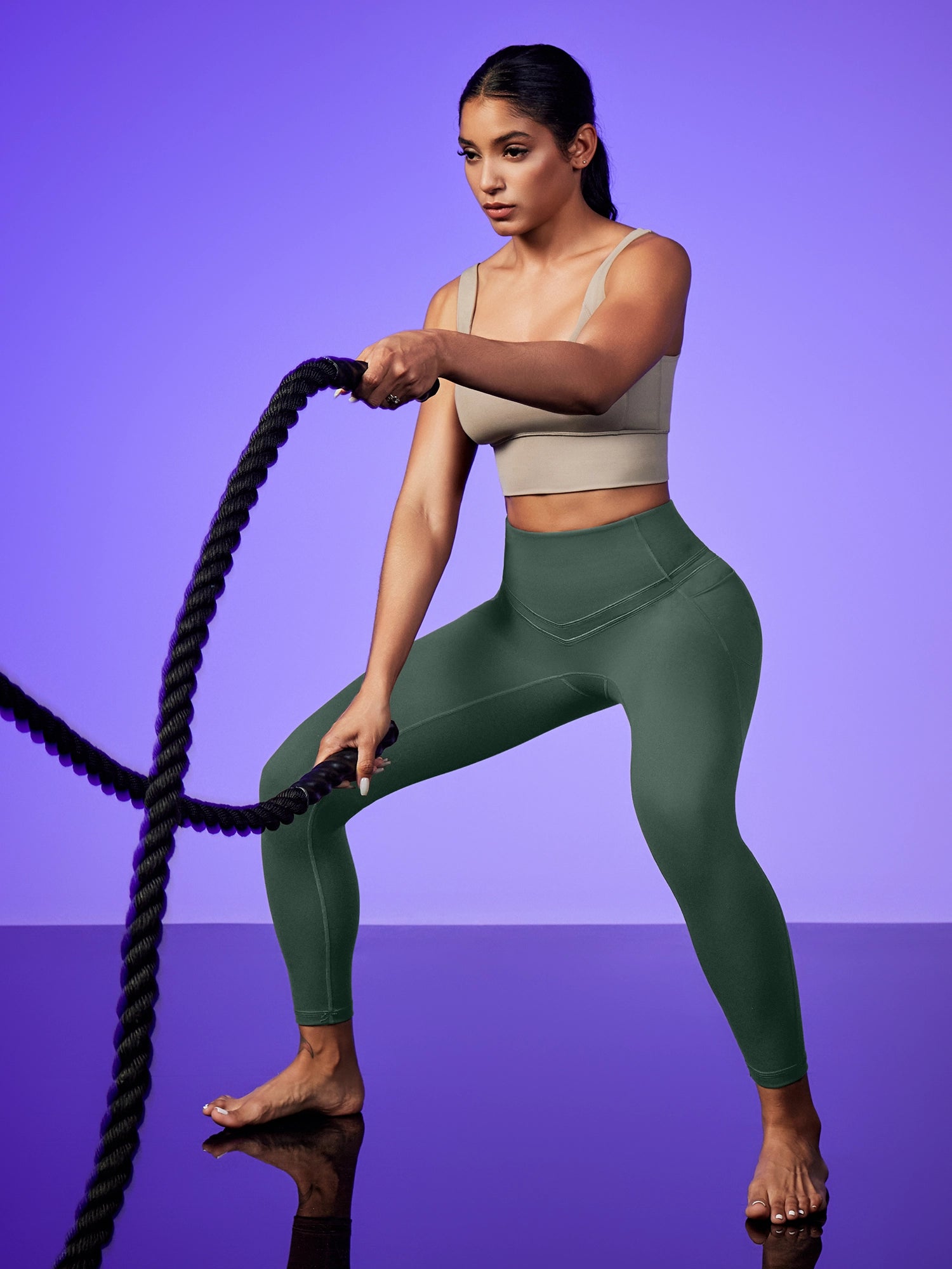 IUGA PowerTight Sandwich No Front Seam Leggings - IUGA