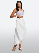 IUGA High Waist Flowy Skirts With Shorts - IUGA