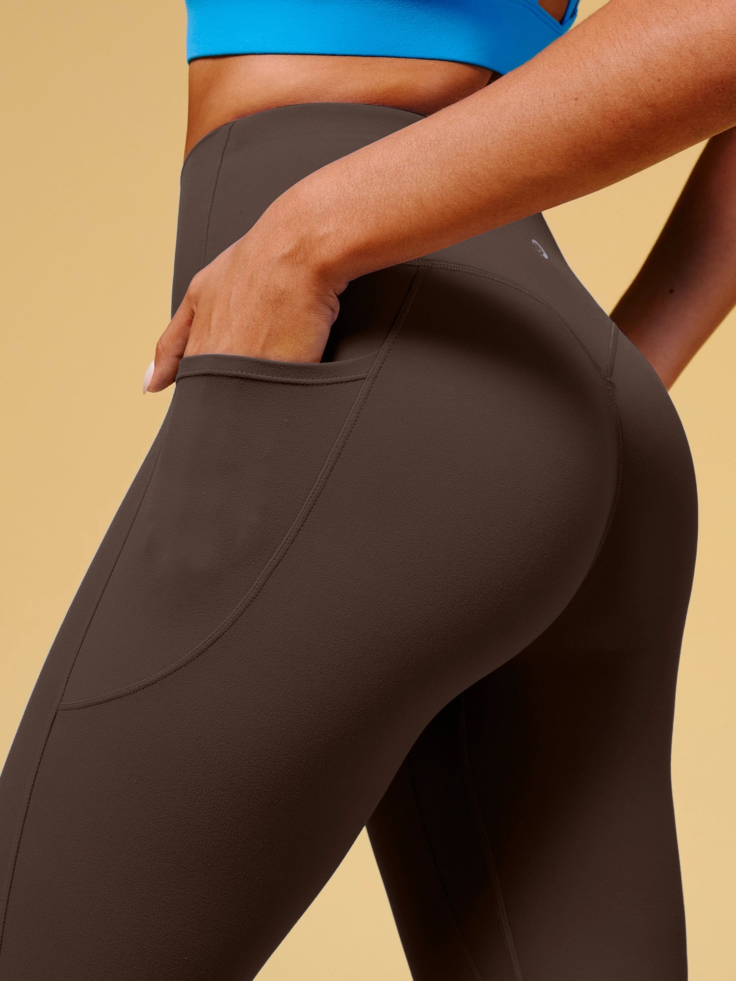 IUGA Butterlab® No Front Seam High Waisted Buttery Soft With Pockets - IUGA