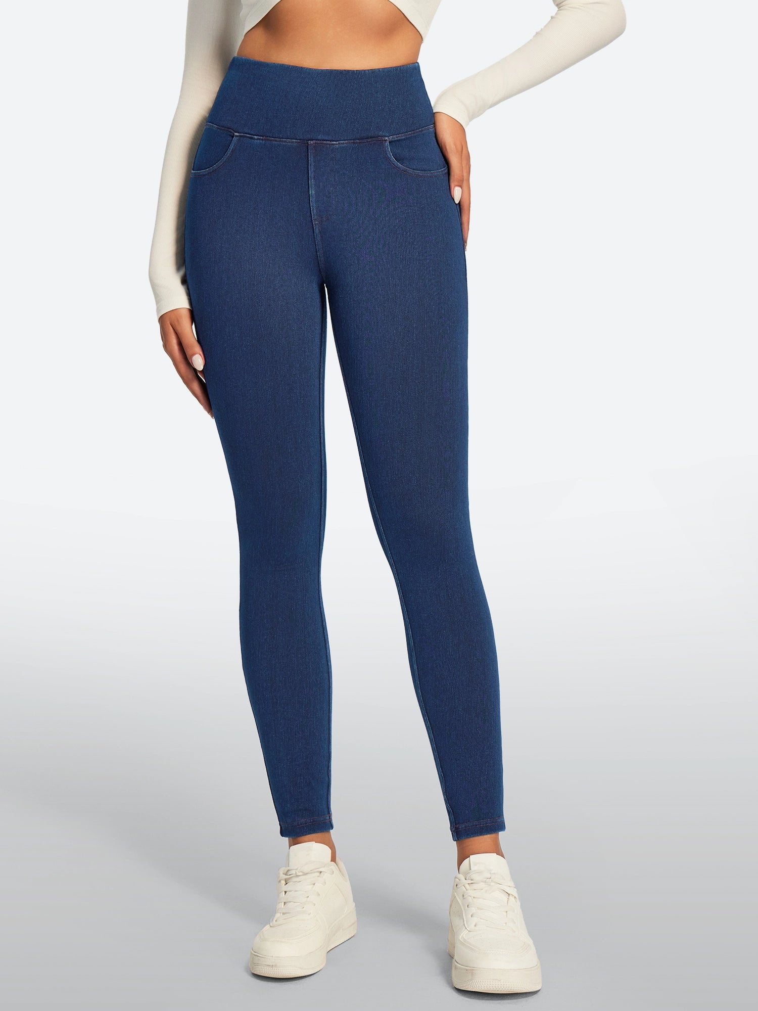 IUGA FlexDenim® High Waisted Stretchy Butt Lifting Jeggings With Pockets | Affordable Yoga Leggings & Activewear by IUGA