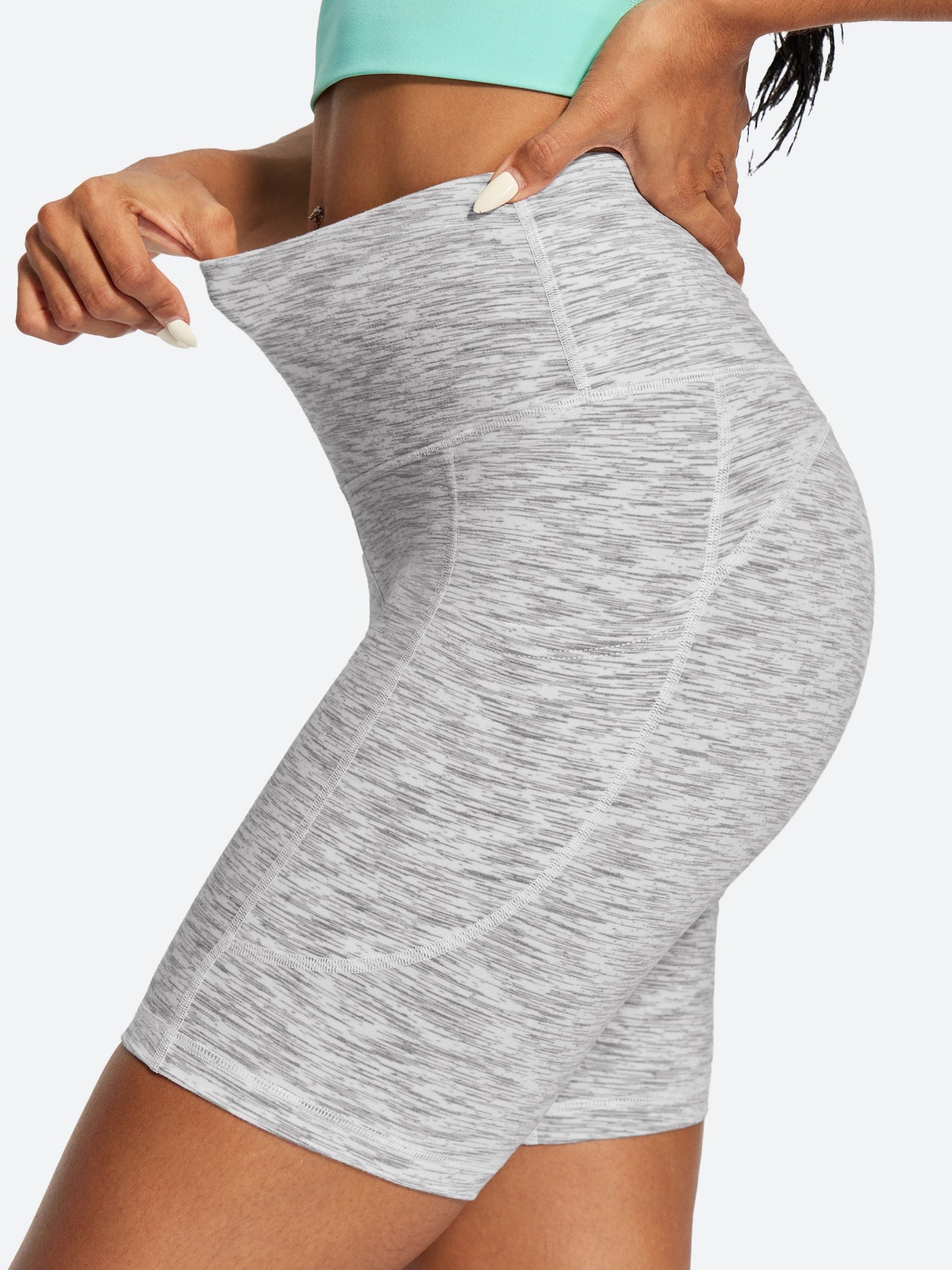 IUGA FlexTight Tummy Control Shorts With Pockets 6'' | Affordable Yoga Leggings & Activewear by IUGA