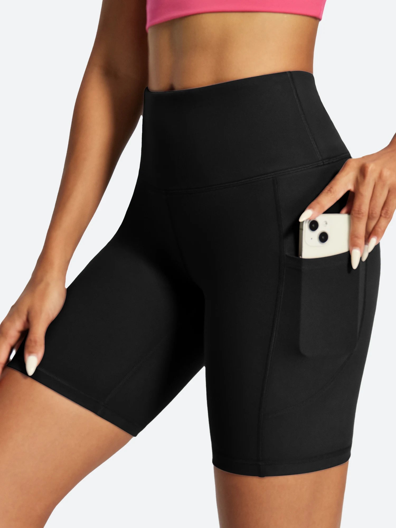 IUGA FlexTight Tummy Control Shorts With Pockets 6'' | Affordable Yoga Leggings & Activewear by IUGA