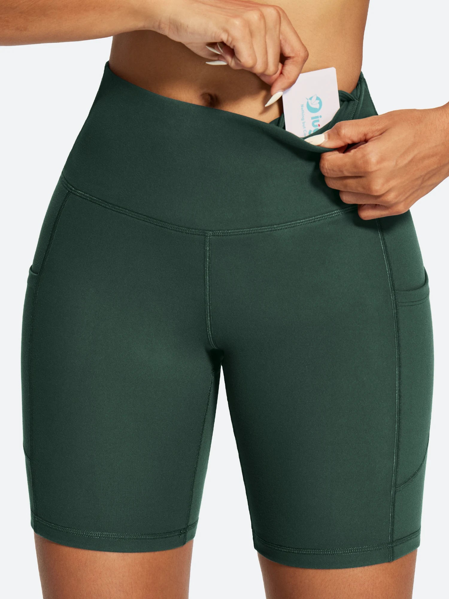 IUGA FlexTight Tummy Control Shorts With Pockets 6'' | Affordable Yoga Leggings & Activewear by IUGA