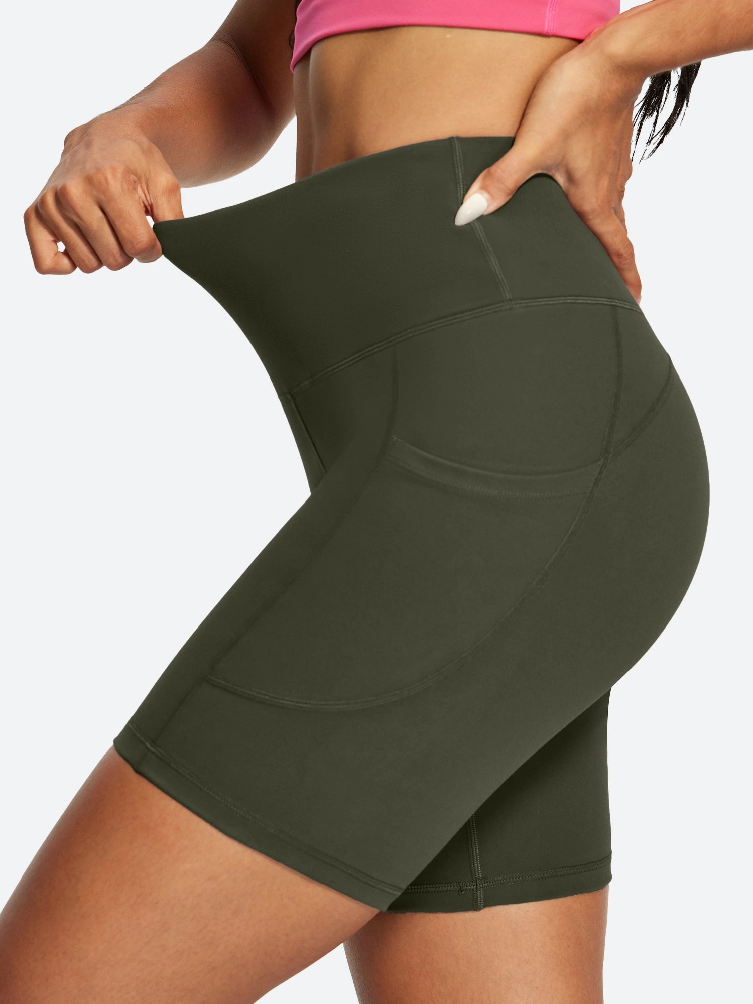 IUGA FlexTight Tummy Control Shorts With Pockets 6'' | Affordable Yoga Leggings & Activewear by IUGA