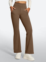 IUGA High Waist Pull On Stretchy Dress Pants With Zipper Pockets | Affordable Yoga Leggings & Activewear by IUGA