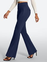 IUGA High Waist Pull On Stretchy Dress Pants With Zipper Pockets | Affordable Yoga Leggings & Activewear by IUGA