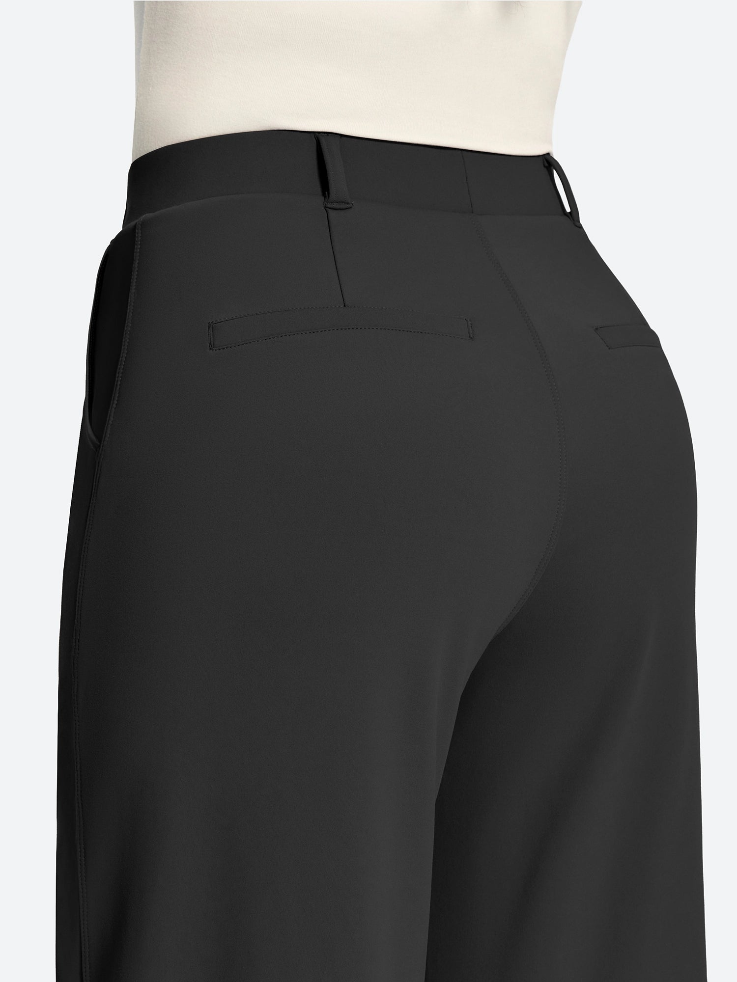 IUGA High Waisted Stretchy Wide Leg Pull On Work Pants With Pockets | Affordable Yoga Leggings & Activewear by IUGA
