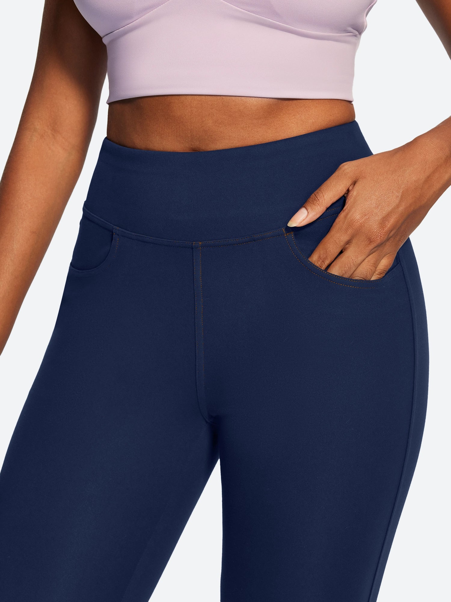 IUGA FlexTight High Waist Denim-Look Leggings With Pockets | Affordable Yoga Leggings & Activewear by IUGA
