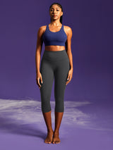 IUGA PowerTight Sandwich No Front Seam Capris | Affordable Yoga Leggings & Activewear by IUGA