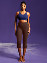 IUGA PowerTight Sandwich No Front Seam Capris | Affordable Yoga Leggings & Activewear by IUGA