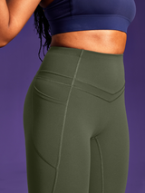 IUGA PowerTight Sandwich No Front Seam Capris | Affordable Yoga Leggings & Activewear by IUGA