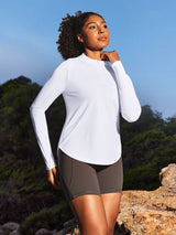 IUGA 1/4 Zip UPF 50+ Quick Dry Long Sleeve Rash Guard | Affordable Yoga Leggings & Activewear by IUGA