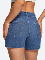 IUGA FlexDenim® Hight Waist Denim Shorts With Pockets | Affordable Yoga Leggings & Activewear by IUGA