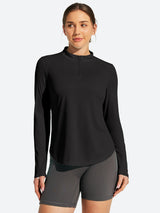 IUGA 1/4 Zip UPF 50+ Quick Dry Long Sleeve Rash Guard | Affordable Yoga Leggings & Activewear by IUGA