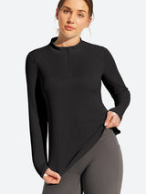 IUGA 1/4 Zip UPF 50+ Quick Dry Long Sleeve Rash Guard | Affordable Yoga Leggings & Activewear by IUGA