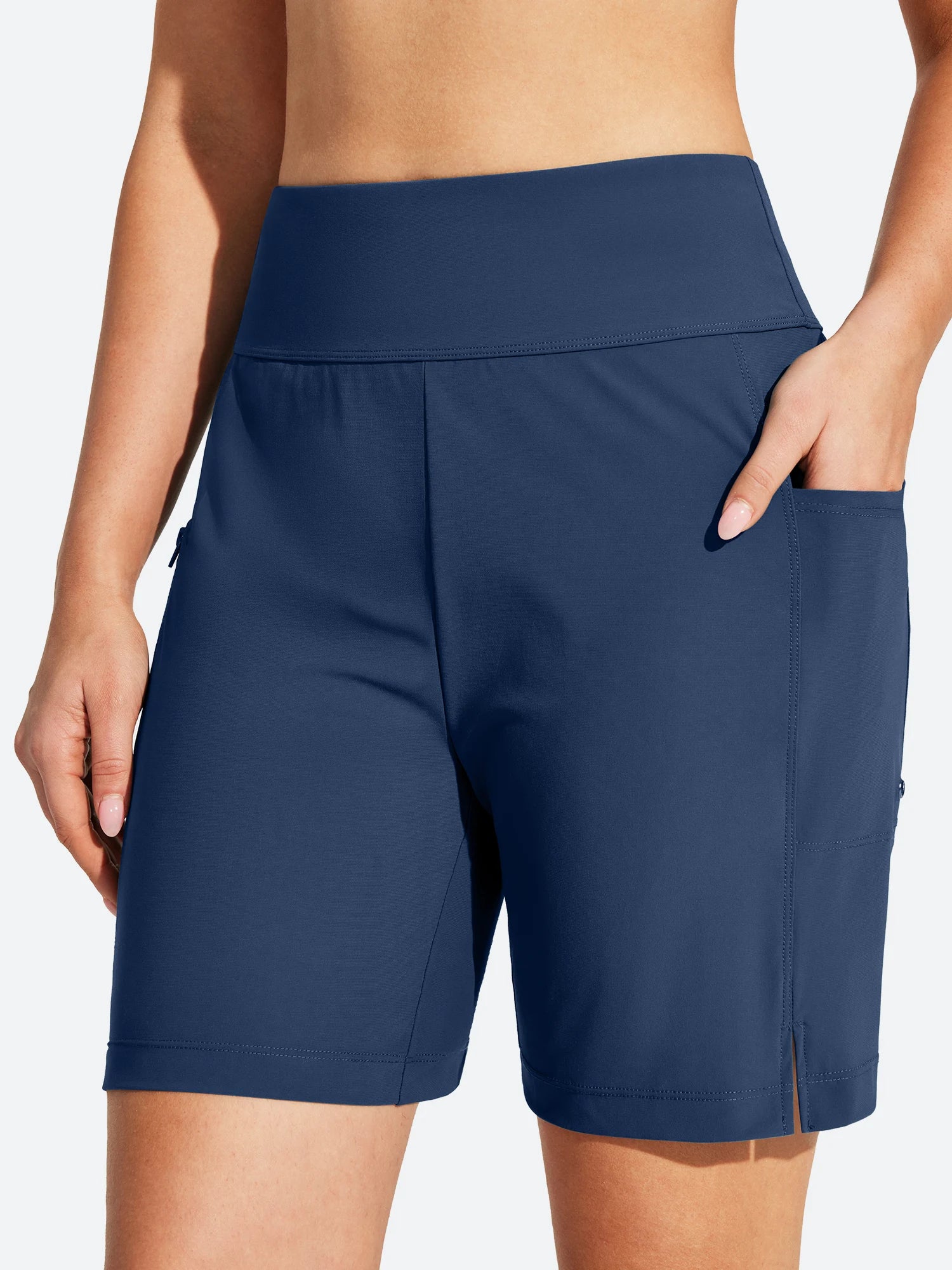IUGA 7" UPF 50+ High Waisted Quick Dry Swim Board Shorts With Liner Pockets | Affordable Yoga Leggings & Activewear by IUGA