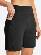 IUGA 7" UPF 50+ High Waisted Quick Dry Swim Board Shorts With Liner Pockets | Affordable Yoga Leggings & Activewear by IUGA
