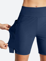 IUGA 7" UPF 50+ High Waisted Quick Dry Swim Board Shorts With Liner Pockets | Affordable Yoga Leggings & Activewear by IUGA