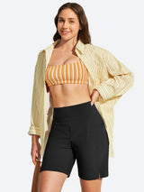 IUGA 7" UPF 50+ High Waisted Quick Dry Swim Board Shorts With Liner Pockets | Affordable Yoga Leggings & Activewear by IUGA