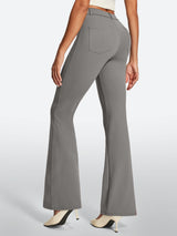 IUGA Stretchy Pull On Bootcut Work Pants With Pockets - IUGA