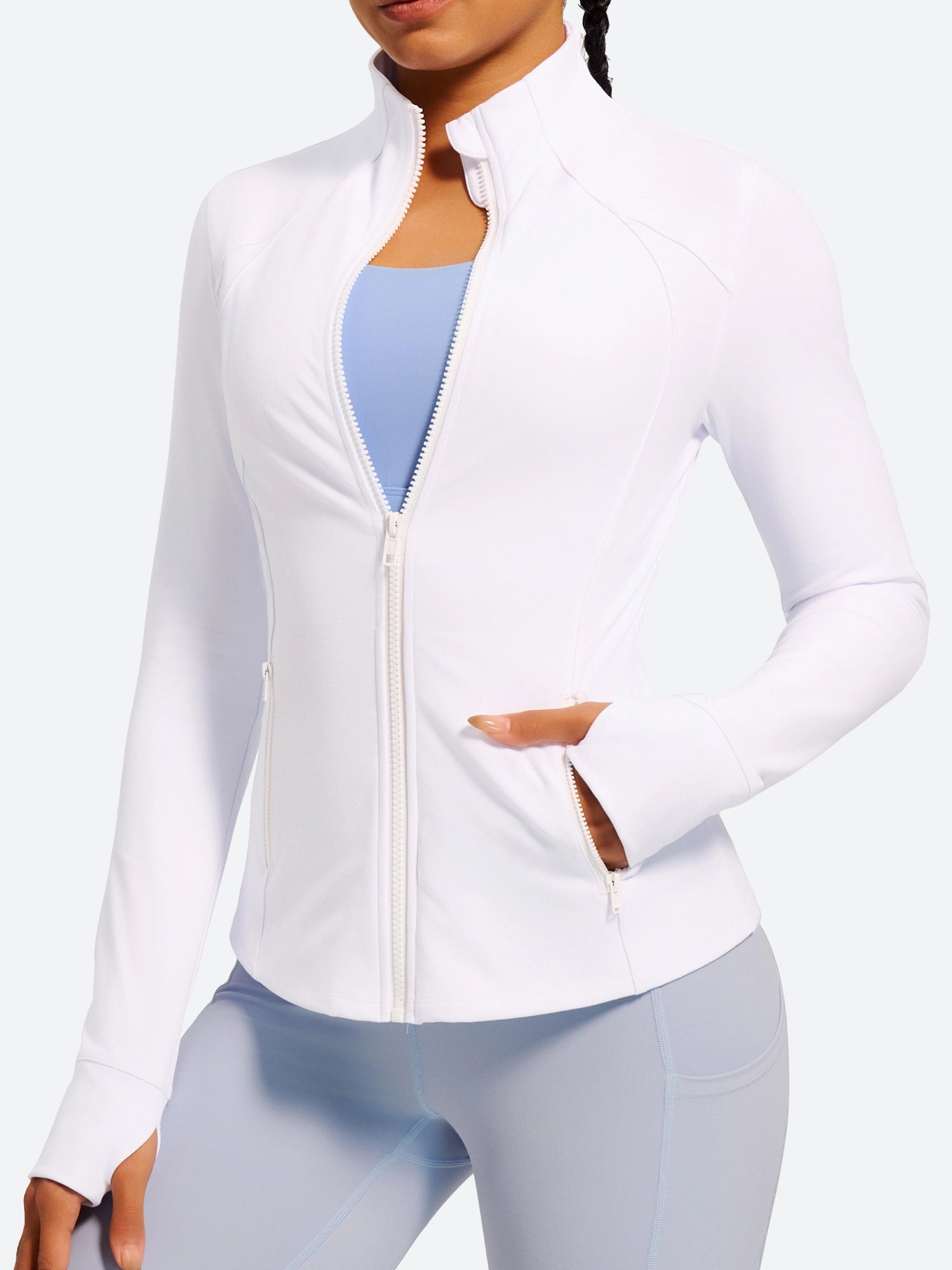 IUGA FlexTight Full Zip Lightweight Running Track Jacket With Thumbholes | Affordable Yoga Leggings & Activewear by IUGA