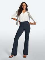 IUGA Stretchy High Waisted Pull On Bootcut Work Pants With Pockets - IUGA